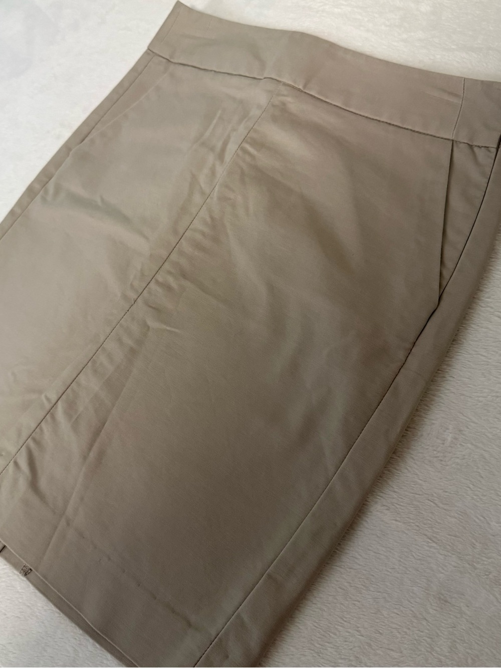 Banana Republic Womens Size 4 Taupe Khaki Pencil Skirt Side Zip Career Work